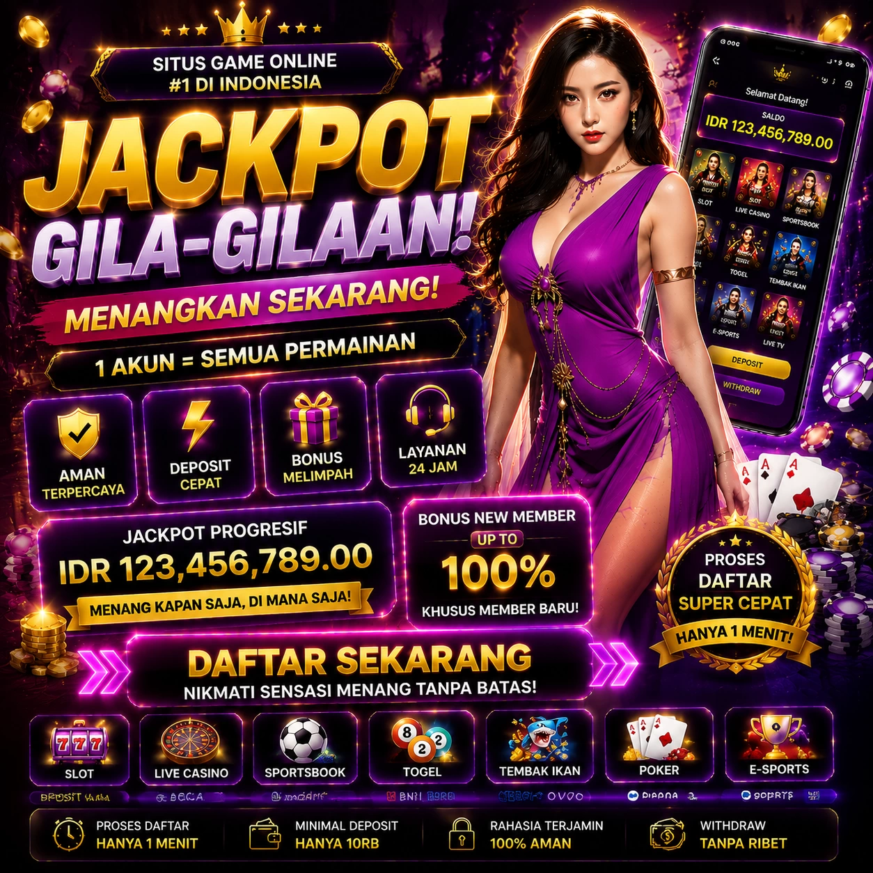 Main superhokiq.com Menang Jackpot Besar
