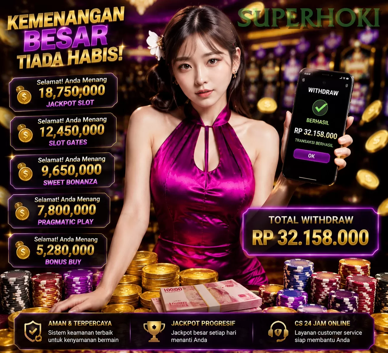 Main superhokiq Menang Jackpot Besar